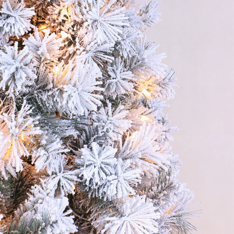 Prelit Led Classic Flocked Christmas Tree With Snow Effect Buy Pre