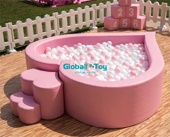 Hot Sale 200x200x60cm Heart-shaped Ball Pit for Kids to Play Indoors Outdoors