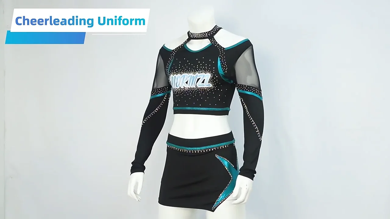 Wholesale Latest High School Long Sleeve Girl Cheerleader Skirt Costume ...