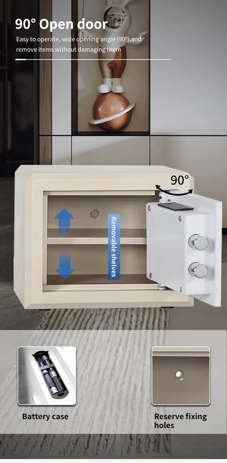 CEQSAFE High Quality Fingerprint Safe Digital Mini Fireproof Biometric Safe Box manufacture