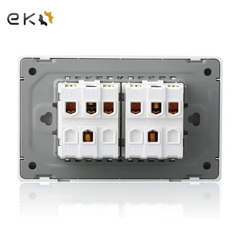 Modern Design Electrical Wall Sockets and Switches for Home Hotel 16A US Standard Switch