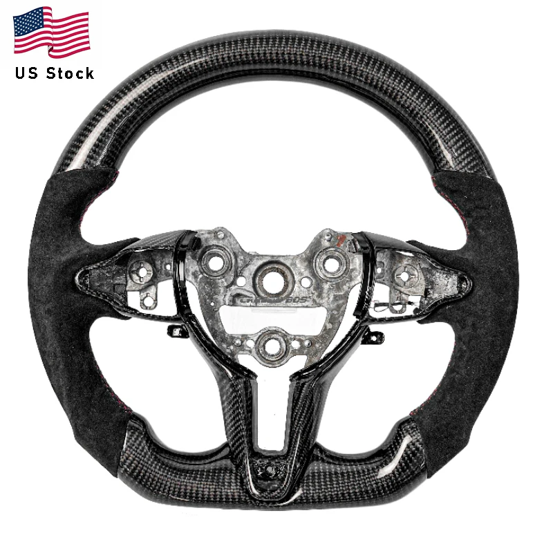 Carbon Fiber & Suede Steering Wheel for Hyundai Elantra N / i30N