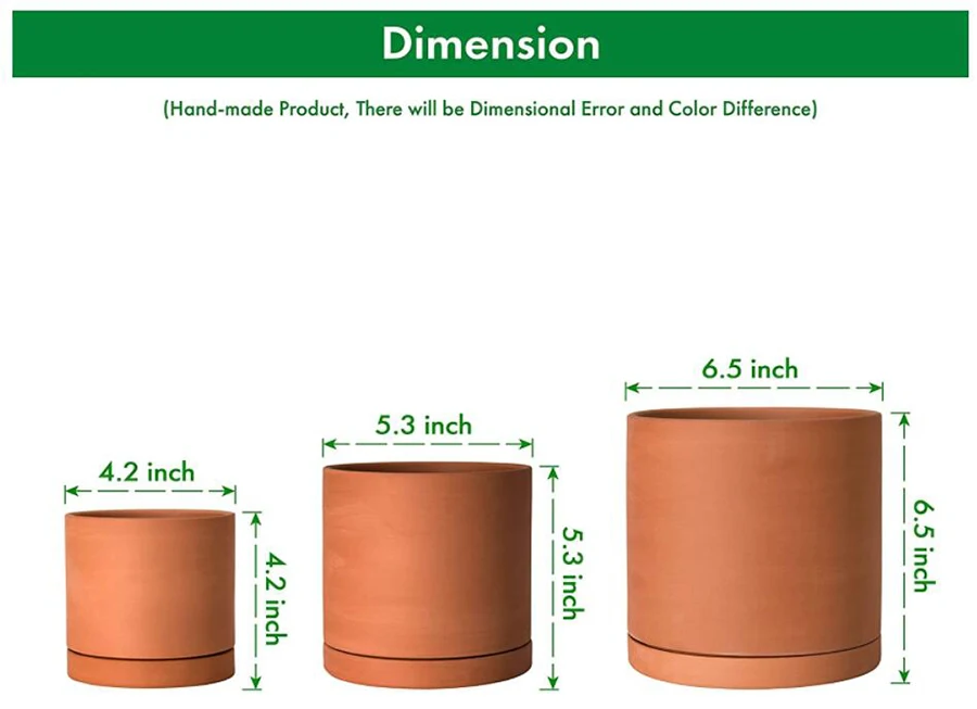 Clay Pot Wholesale Custom Design Terracotta Clay Flower Pots Planters