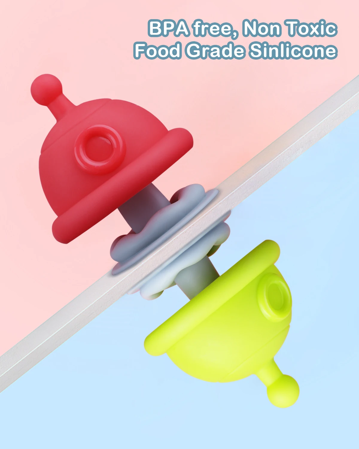 Nontoxic The Soft Silicone Teether Toy Household The Portable Mushroom