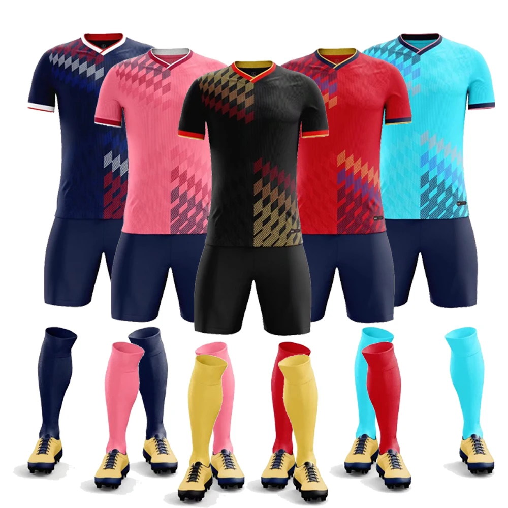 Source Top quality sport wear set soccer jersey custom full