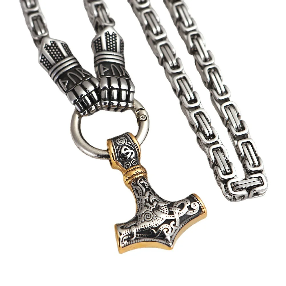 stainless steel amulet necklace