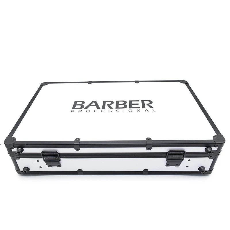 Барбертоп, салонные аксессуары для парикмахерской, кейс для хранения, ящик для инструментов, алюминиевый с кодовым замком, портативный чемодан для парикмахерской