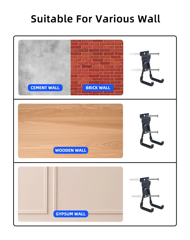 High Quality Wall-Mounted Home Storage System Metal Wall Storage Hook Garage Wall Hook for Hanging manufacture