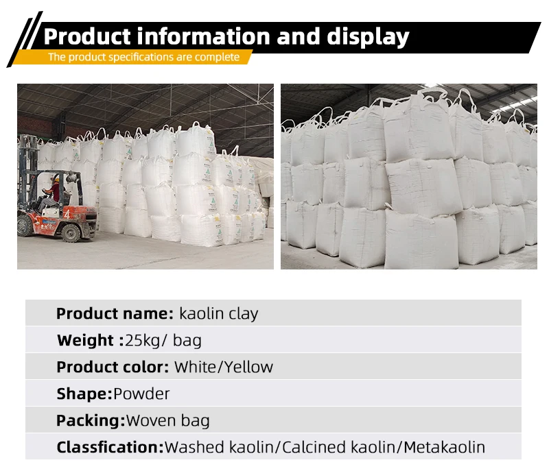 high whiteness calcined kaolin powder for ceramic soap rubber paper making industry factory