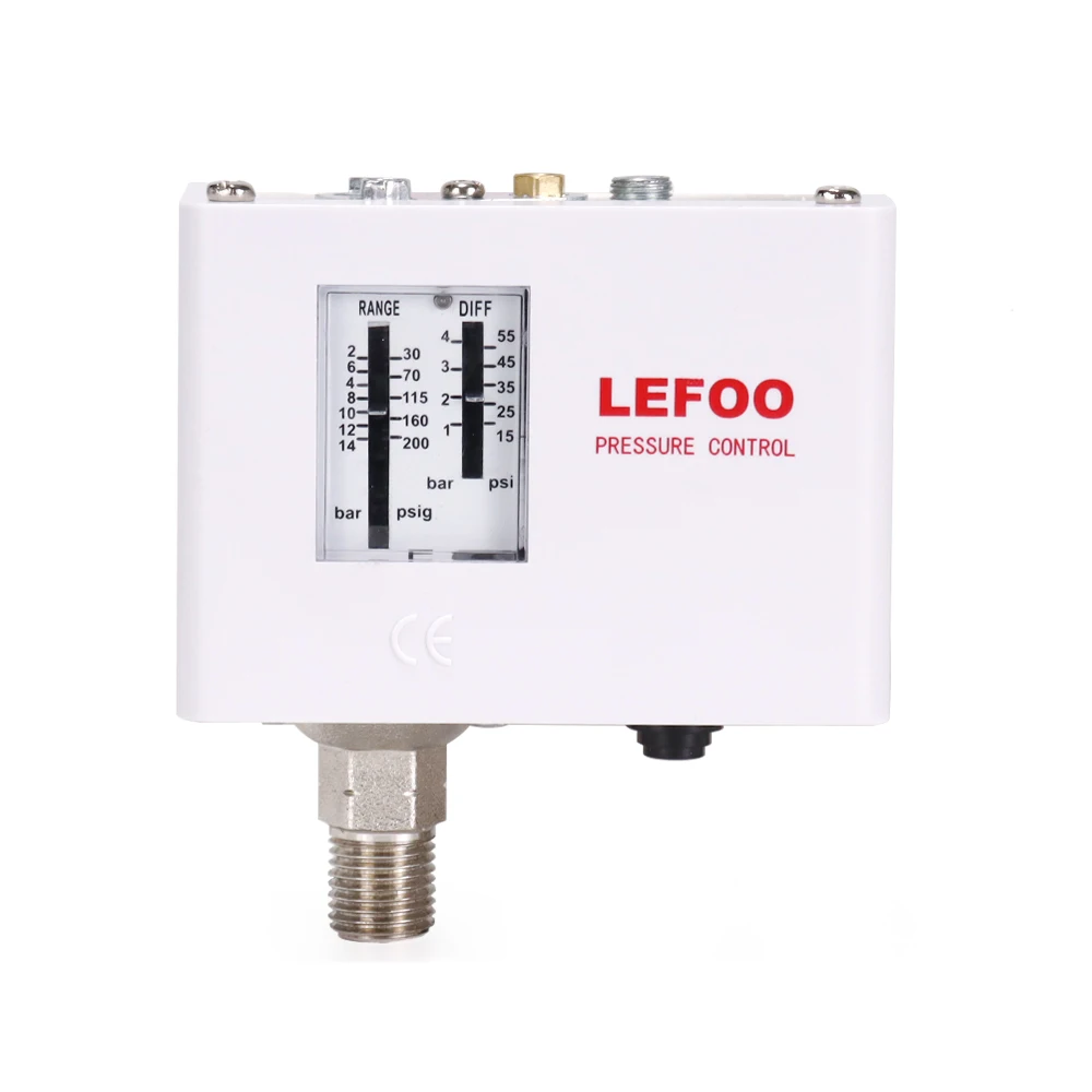 Lefoo Lf55 Adjustable Differential Pressure Switch For Steam Boiler