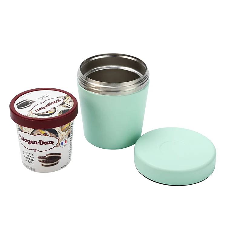 Source ice cream can cooler container stainless steel pint container Double  wall vacuum insulation on m.