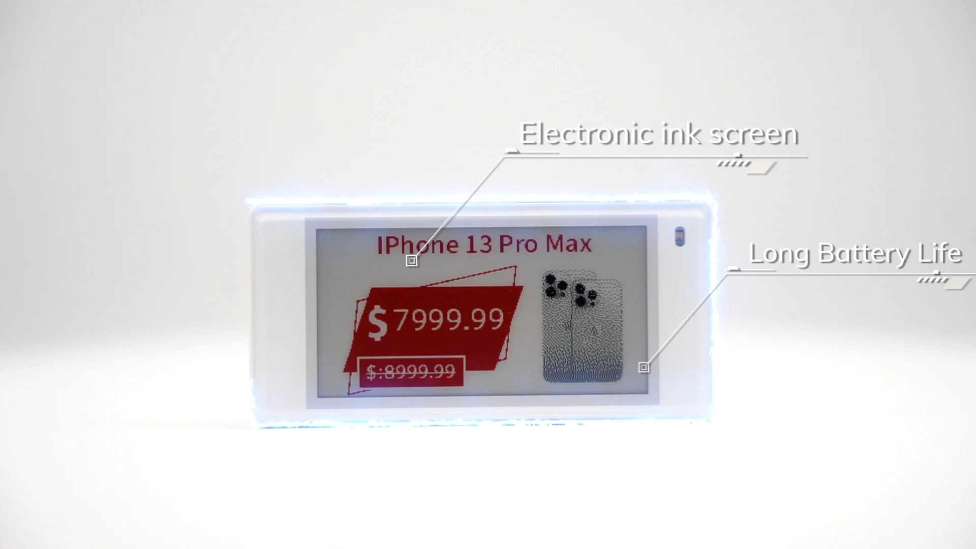 Minew 3.5inch Super Thin Bluetooth E Ink Electronic Shelf Label Esl