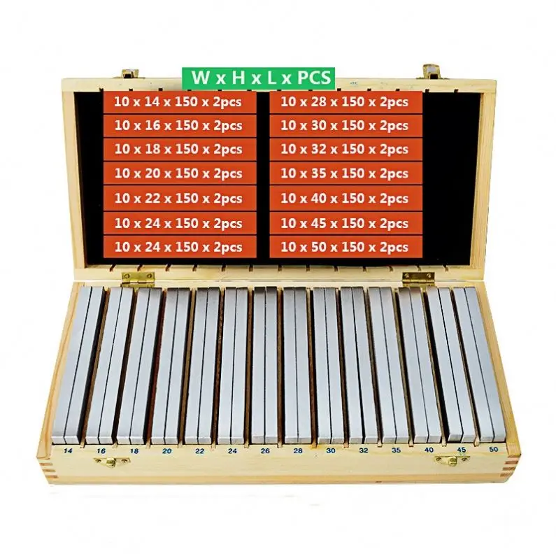 Tebak 150x8.5mm 9pairs 14pairs Precision Parallel Set Block Set Parallel Pad Gauge Block CNC Milling Pads