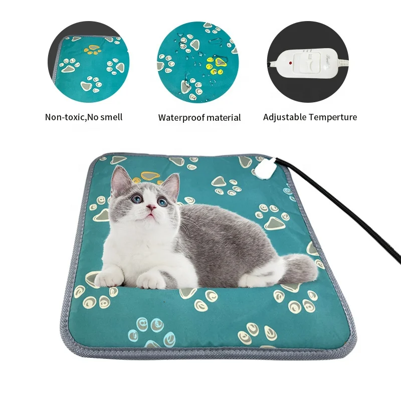 ペット用電気毛布 猫専用ヒーティングパッド 定温 防水・防漏 コンパクトヒーター 犬用電気毛布 4