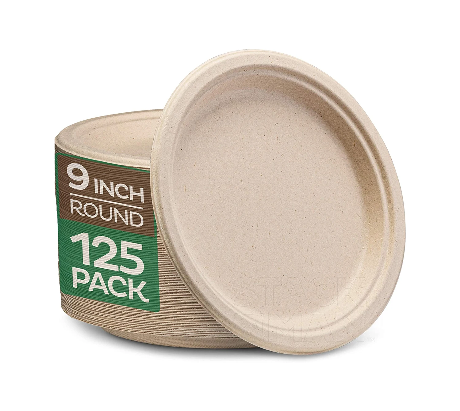 Disposable Biodegradable ODM Oill Proof Plate Dishes Tableware Natural Sugarcane Bagasse Sublimation Sauce Paper Plates Dishes