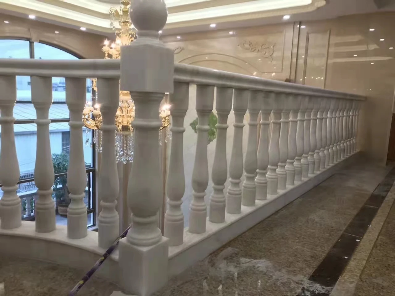 product reasonable price promotional white marble stone baluster railing for indoor and outdoor decoration-6