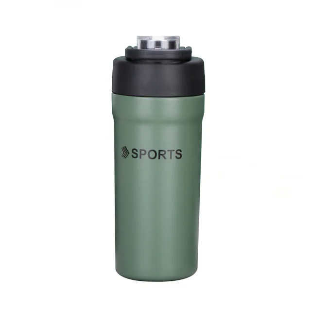Personalised Stainless Steel Tumbler Button Press Water Bottle Thermos Sports Vacuum Insulated Flask With Custom Print Logo