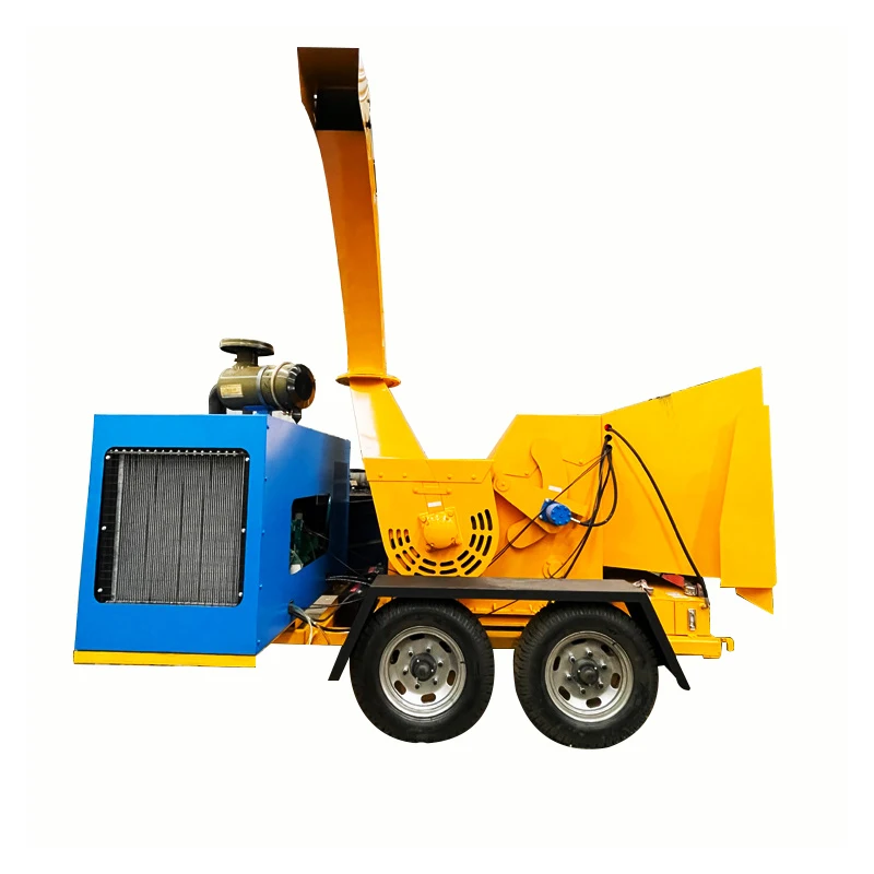 Best Selling Garden Wood Tree Branch Crusher Strong Power Log Chipper Shredder Large Mobile Wood Chipper Machine