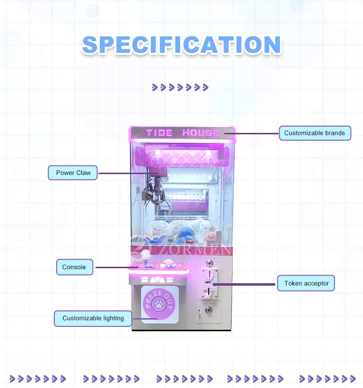 Manufacturers Direct Selling Cheap Coin-operated Toys Vending Machine Mini Claw Crane Game Arcade Mini Desktop Claw Machine