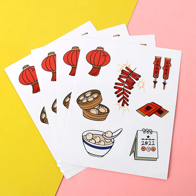 Vograce Custom Vinyl Sticker Anime Self Adhesive Pvc White Full Page Vinyl Sticker Sheet