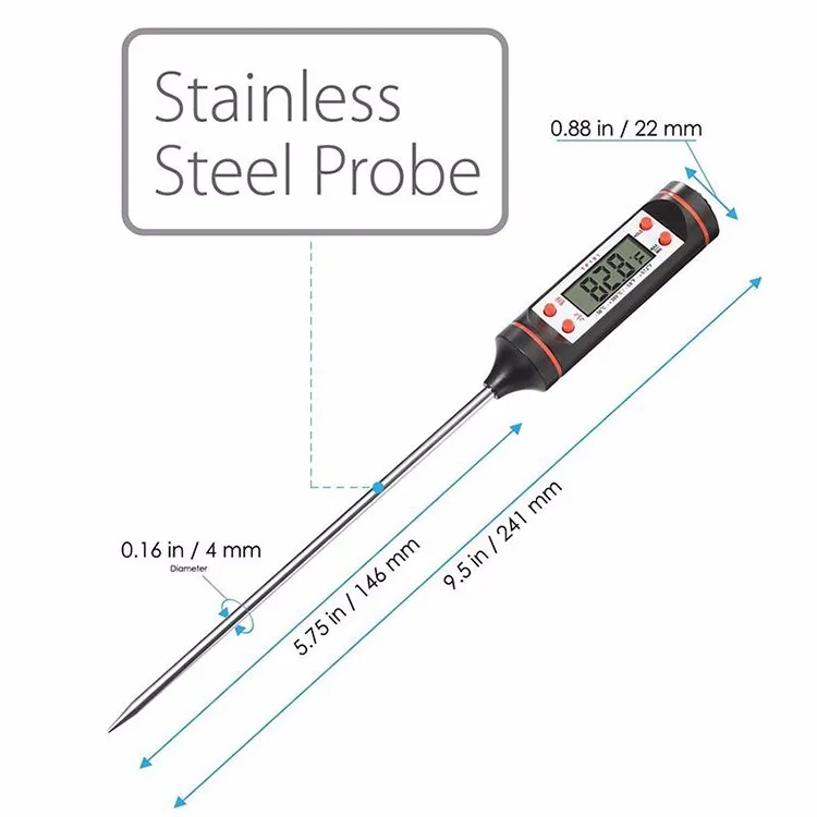 TP101 Digital Steak Thermometer Instant Read Cooking Grilling Meat Thermometer