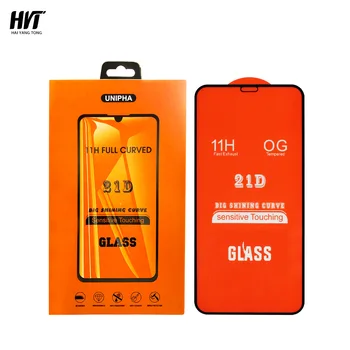 Hot Selling Design In Factory Price Glue Cell Phone Screen Protector 9h Tempered Glass 21d Suitable For Iphone