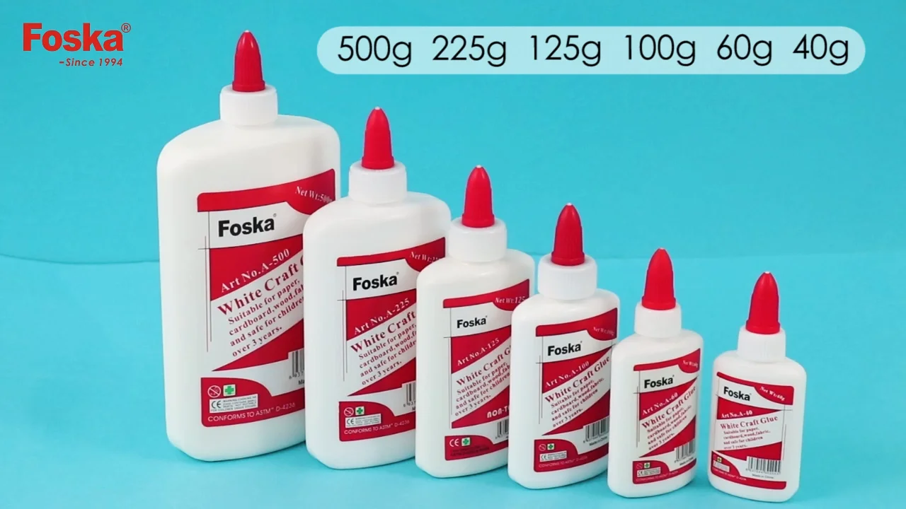 Foska 40g 60g 100g 225g 500g Non-toxic School White Glue School ...