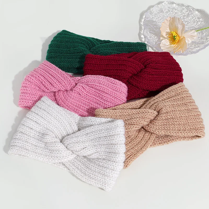 CrazyStore Knitted Flower Kids Hair Band Twist Woven Woolen Baby HeadbandPink   Amazonin Clothing  Accessories