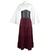 Burgundy [belted waist] skirt