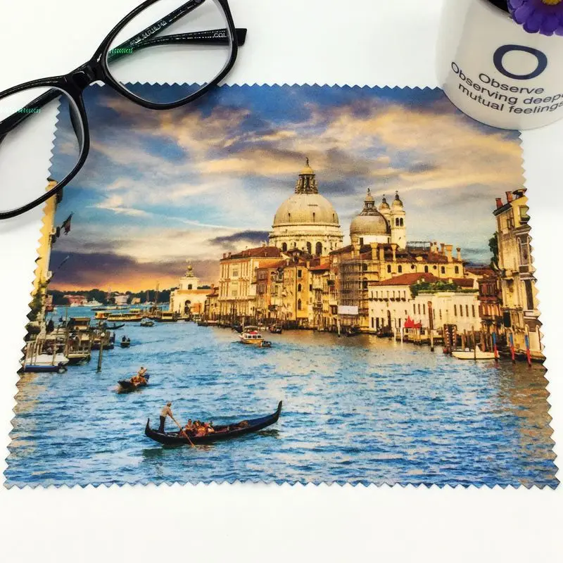 Салфетка для очков Microfiberb 12*12 см может быть изготовлена на заказ для бесплатных образцов