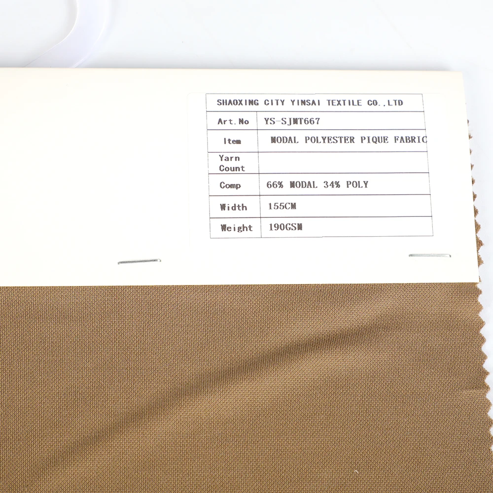Новинка Лидер продаж трикотажная Модальная полиэфирная ткань по индивидуальному заказу 66% м 34% пике для футболки