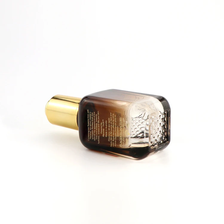 JX Pack 30ml 40ml Amber square Rectangle Essential Oil Glass Dropper Bottle