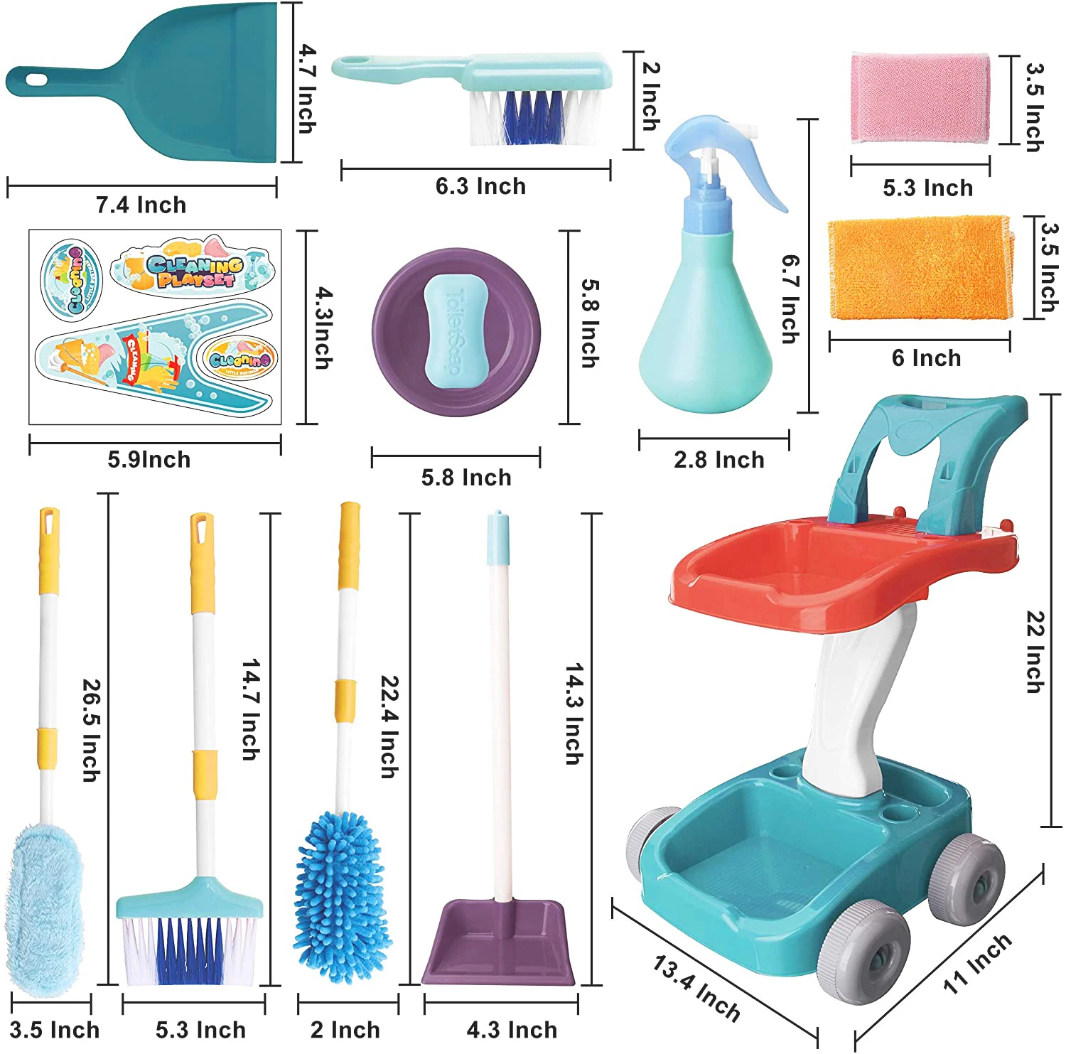 Ролевые игрушки для уборки дома, корзина для уборки, наборы, полная метла, швабры, набор инструментов для игр, игрушки для детей