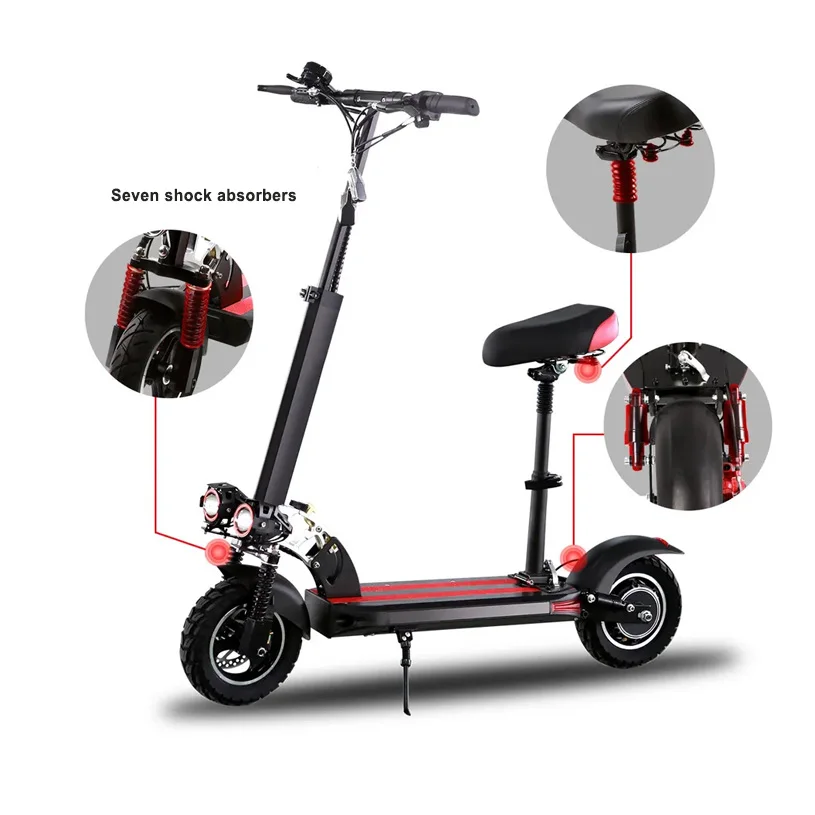 Electric With For Adult Wheel Battery Seat 3 Foldable Scooters Three