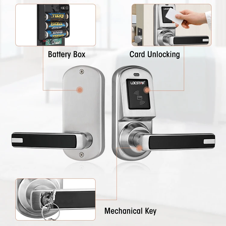 Locstar High Security Small Keyless Door Lock Electronic Hotel Room Door Lock