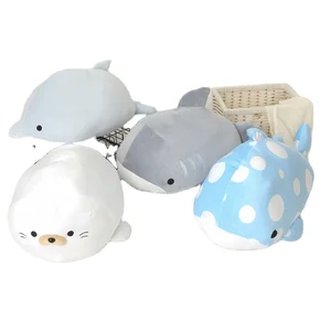 Custom Small Shark Soft Toy Soft Sea Animal Plush Dolphin Seals Filled with PP Cotton by Manufacturers