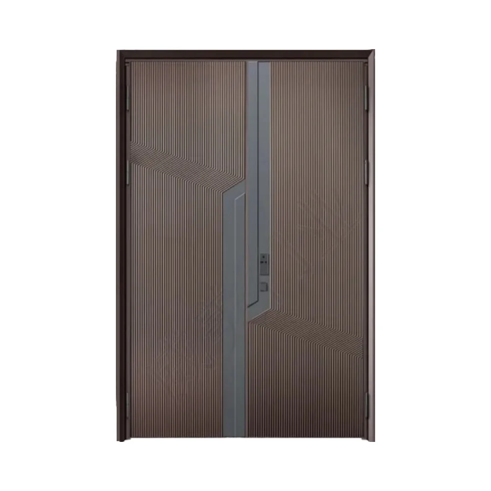 Customized Wrought Iron Double Door Anti-Theft Steel Entry Security Front Door with for Exterior Home Use