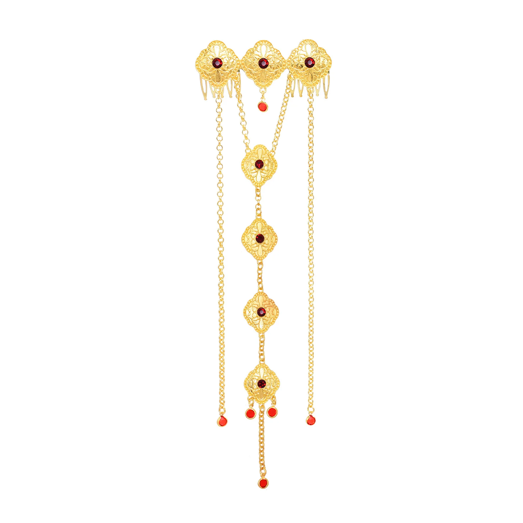 Ethnic Style Gold Long Tassel Hair Accessories Vintage  display picture 2