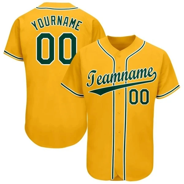 yellow baseball jersey