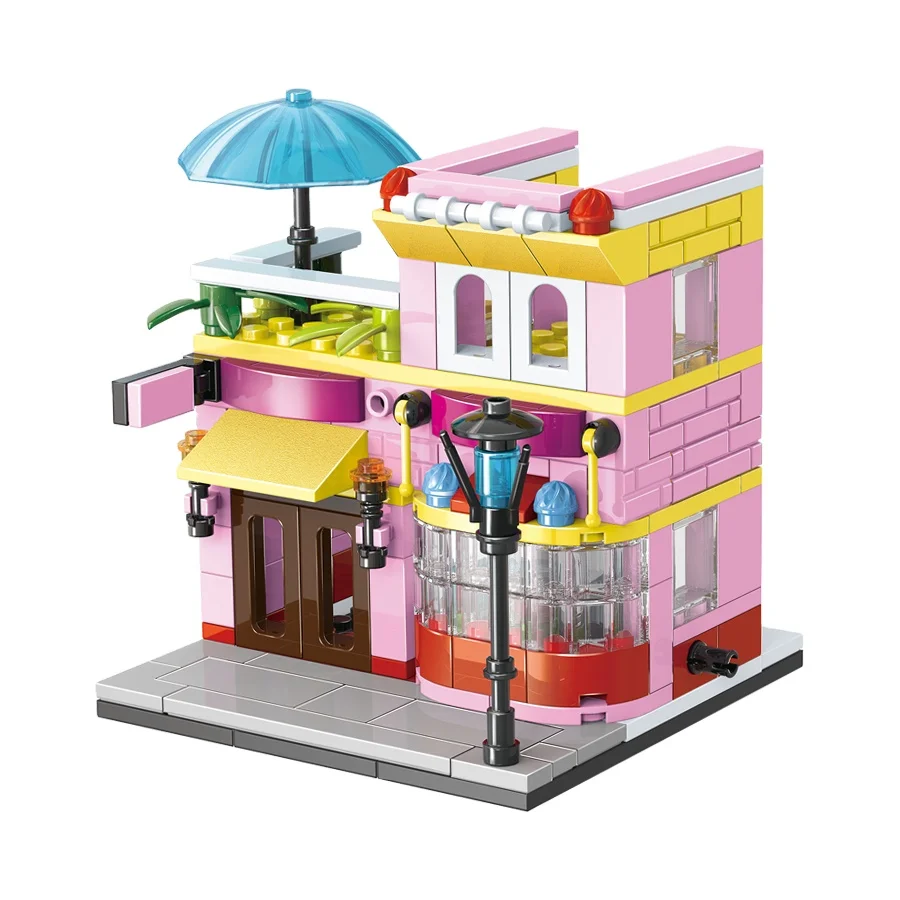 Panlos 657007 Street View Building Blocks Educational Toys for Kids