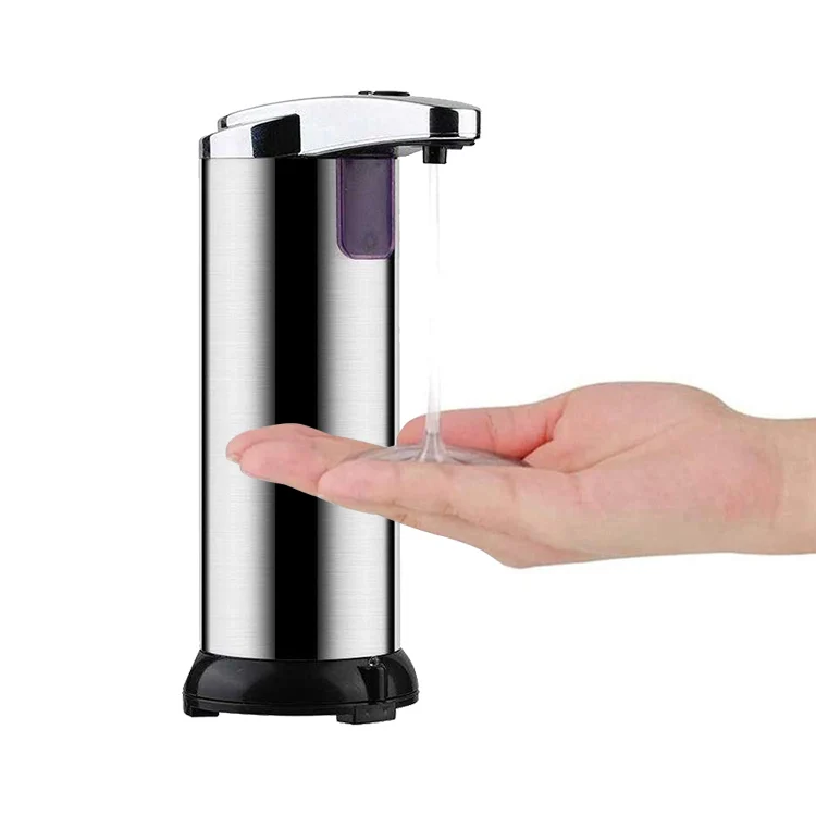 No Touch Standing Sensor Metal Hand Sanitizer Liquid Soap Auto Dispenser