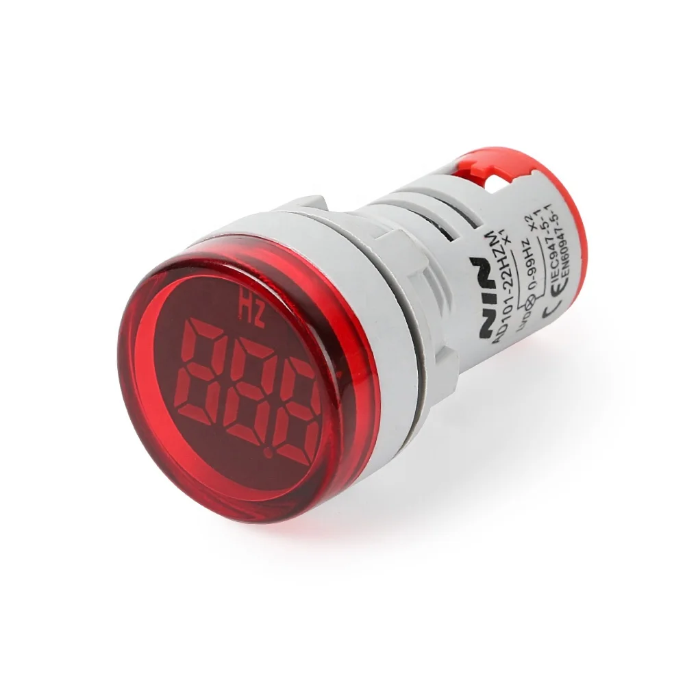Высокое качество 22 мм Цифровой дисплей квадратный светодиодный индикатор напряжения переменного тока Частота три в одном