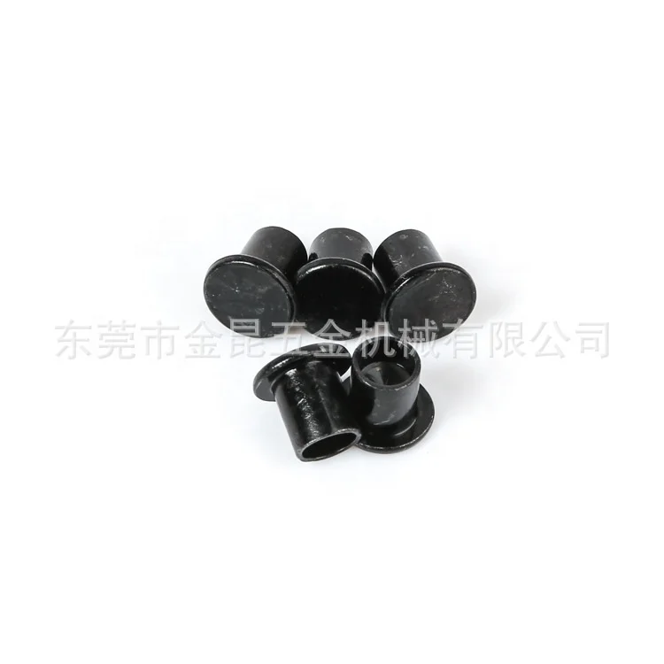 Round Head black nickel plated semi-hollow nail The skating shoes Rivet Baby carriage hollow black zinc Rivet