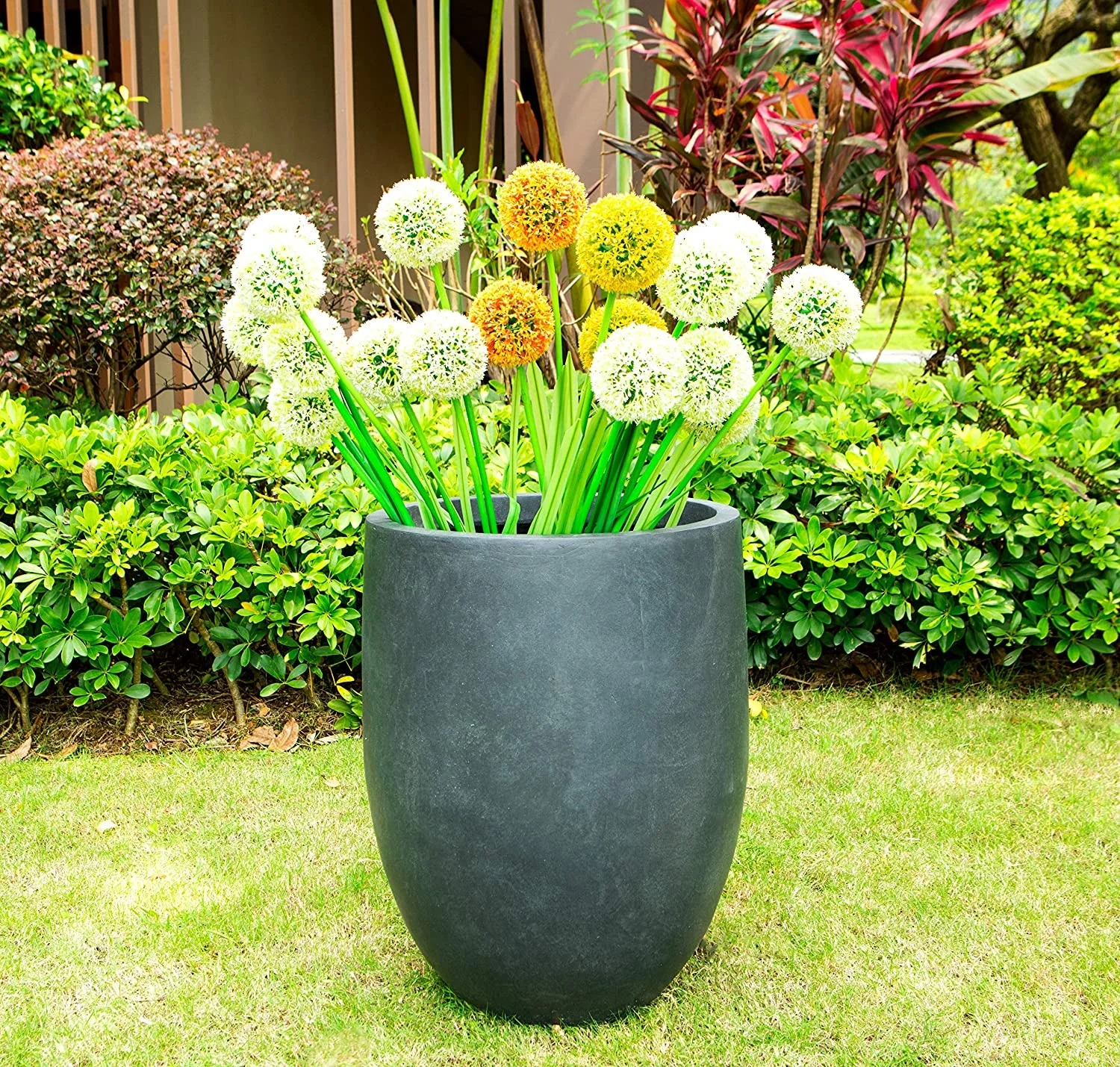 Wholesale Round Extra Large Garden Fiberglass Flower Pot