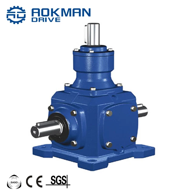 T Series 4 Way Bevel Small Miter Speed Reducer 90 Degree Transmission Gearbox