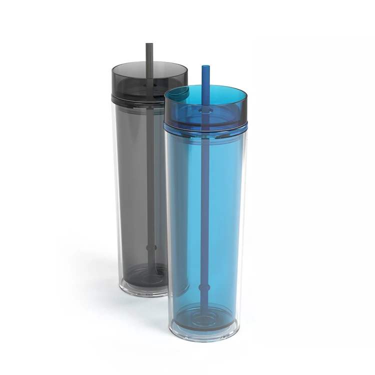 Пластиковый стакан 16 унций с логотипом под заказ тонкая