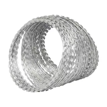 Factory Wholesale Stainless Steel Barbed Wire Mesh Snake Belly Net Galvanized Razor Roll Secure Garden Security Barrier