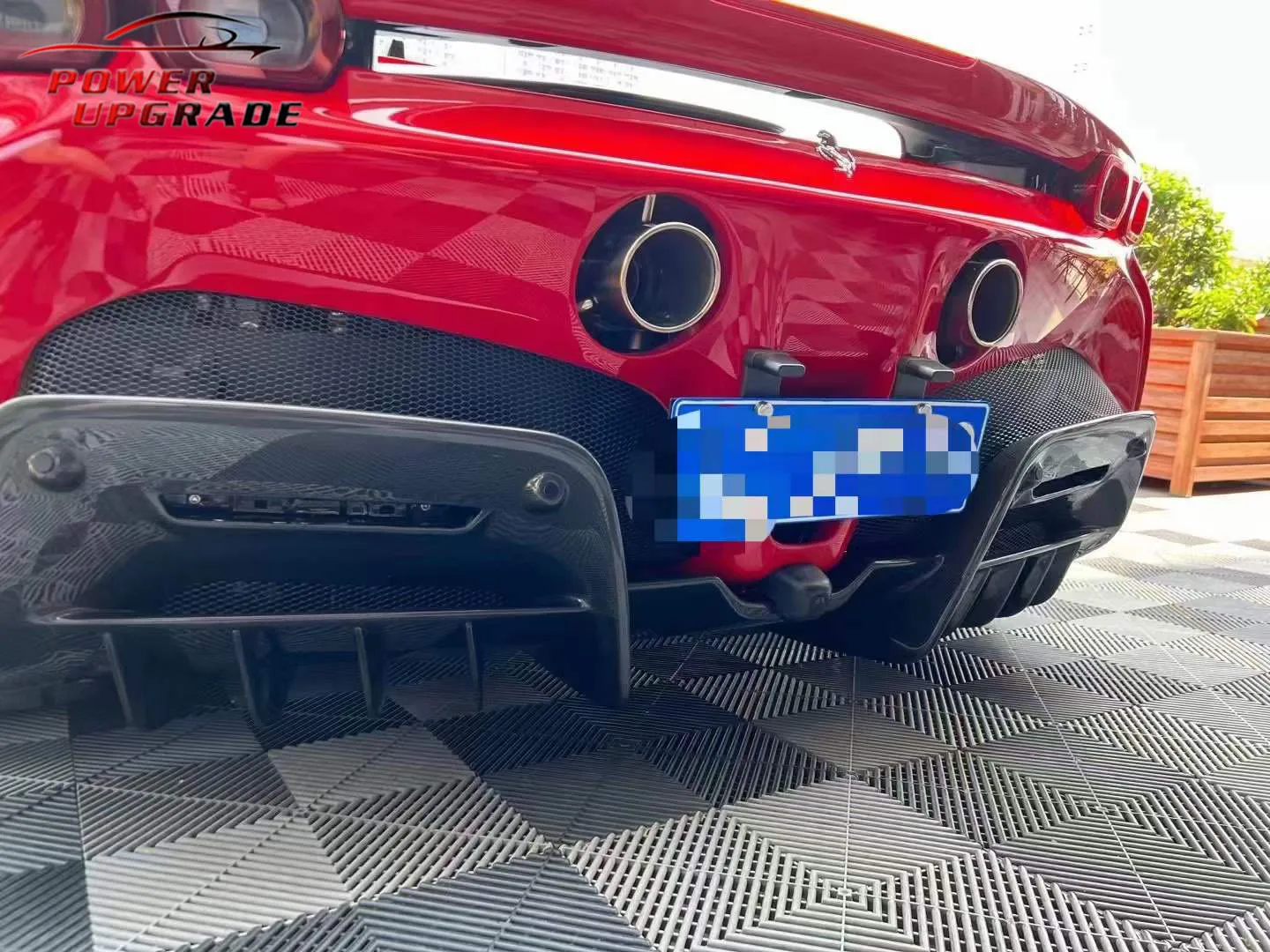 For Ferrari Sf90 Oem Style Rear Diffuser Dry Carbon Fiber Rear Bumper