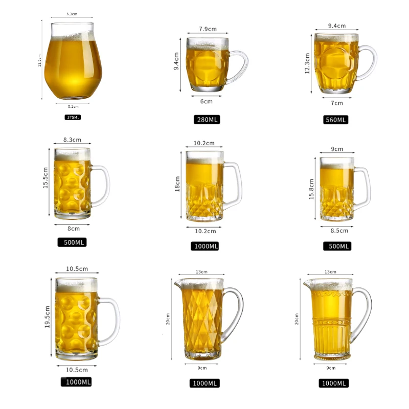 Wholesale Custom Logo Hand Blown Beer Mug World Football Wine Glass Cup