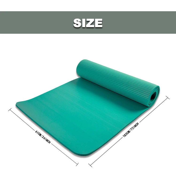 Custom Logo Non Slip 10mm Padded Marble Nbr Very Thick High Quality Yoga Mat